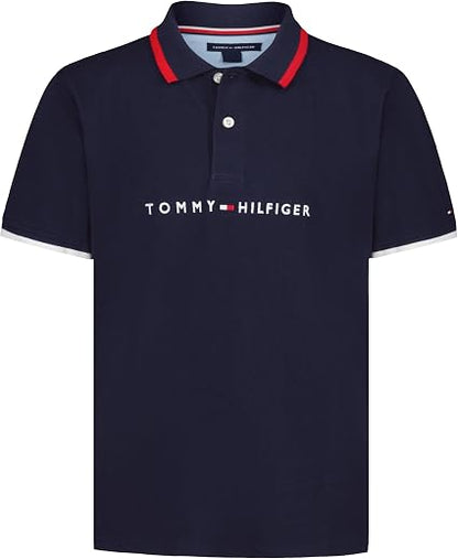 Tommy Hilfiger Boys' Short Sleeve Polo Shirt – Soft Pique Fabric
