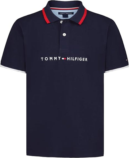 Tommy Hilfiger Boys' Short Sleeve Polo Shirt – Soft Pique Fabric