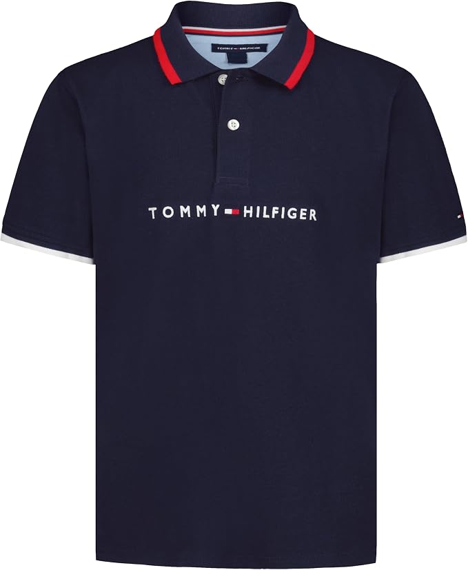 Tommy Hilfiger Boys' Short Sleeve Polo Shirt – Soft Pique Fabric
