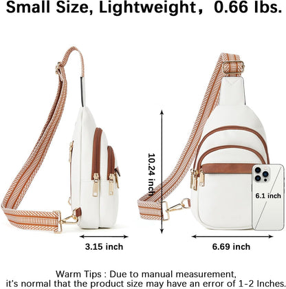 Women's Leather Sling Crossbody Bag - Travel Fanny Pack