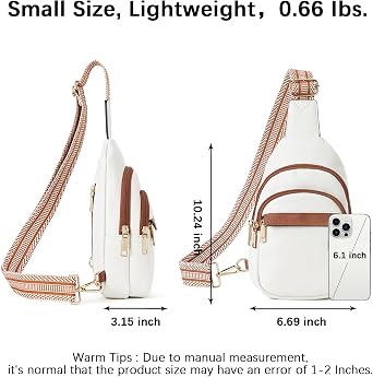 Women's Leather Sling Crossbody Bag - Travel Fanny Pack