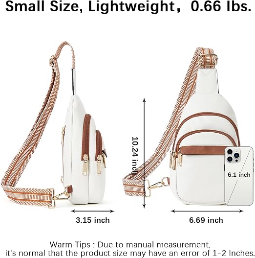 Women's Leather Sling Crossbody Bag - Travel Fanny Pack