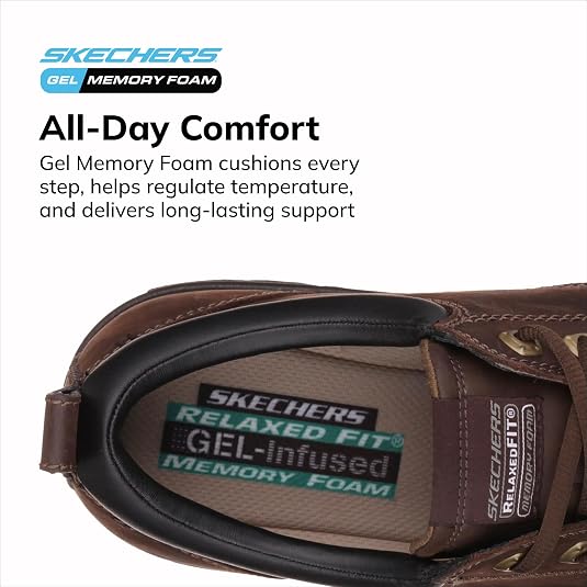 Skechers Men's Smooth Toe Oxford Dress Shoes