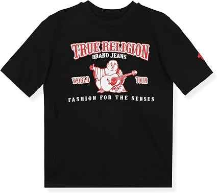 True Religion տղաների գրաֆիկական բամբակյա շապիկ՝ ոճային, ամենօրյա