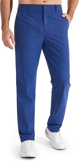 Men's Stretch Golf Pants Lightweight Casual Work Trousers