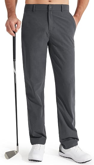 Men's Stretch Golf Pants Lightweight Casual Work Trousers