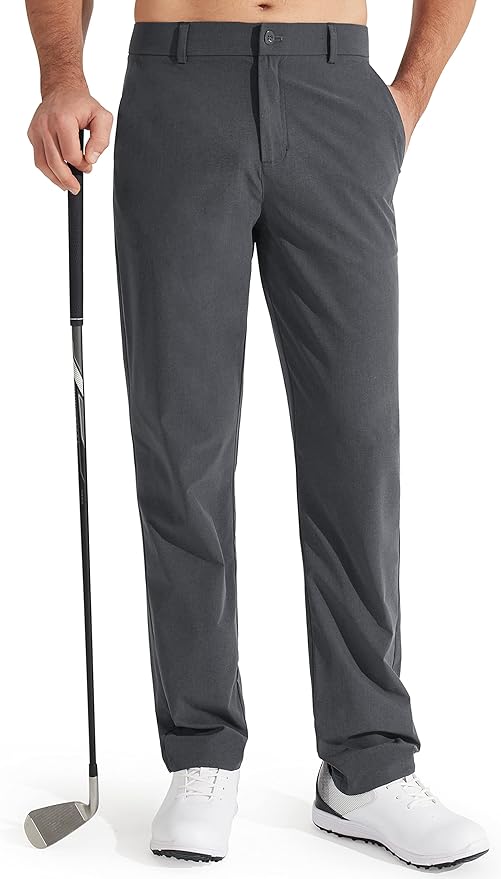 Men's Stretch Golf Pants Lightweight Casual Work Trousers
