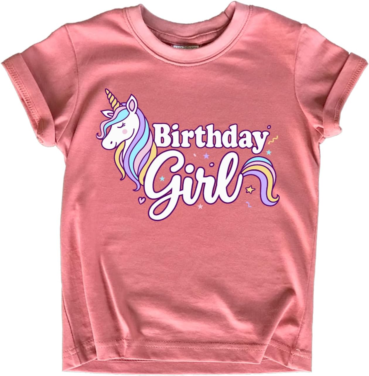Girls Unicorn Birthday Shirt Toddler Party Tee 1-7 Years