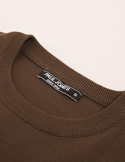 Men's Striped Crewneck Pullover Sweater by PJ PAUL JONES