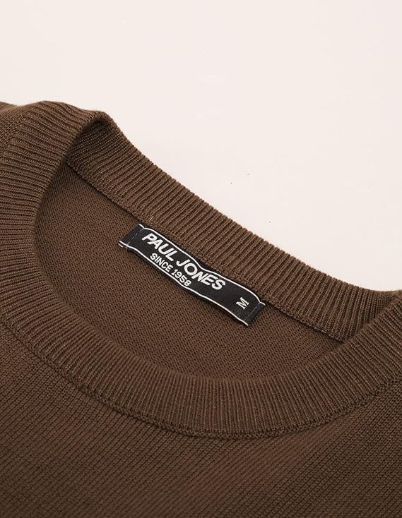 Men's Striped Crewneck Pullover Sweater by PJ PAUL JONES