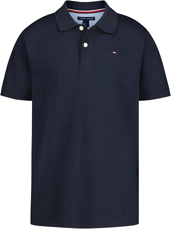 Tommy Hilfiger Boys' Short Sleeve Polo Shirt – Soft Pique Fabric