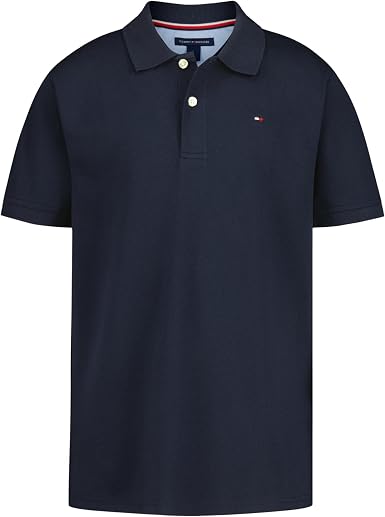 Tommy Hilfiger Boys' Short Sleeve Polo Shirt – Soft Pique Fabric