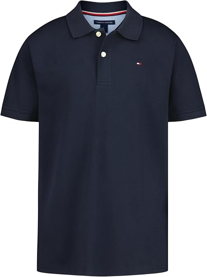 Tommy Hilfiger Boys' Short Sleeve Polo Shirt – Soft Pique Fabric