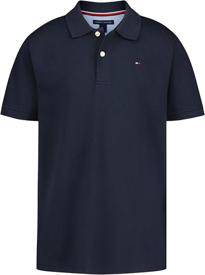 Tommy Hilfiger Boys' Short Sleeve Polo Shirt – Soft Pique Fabric