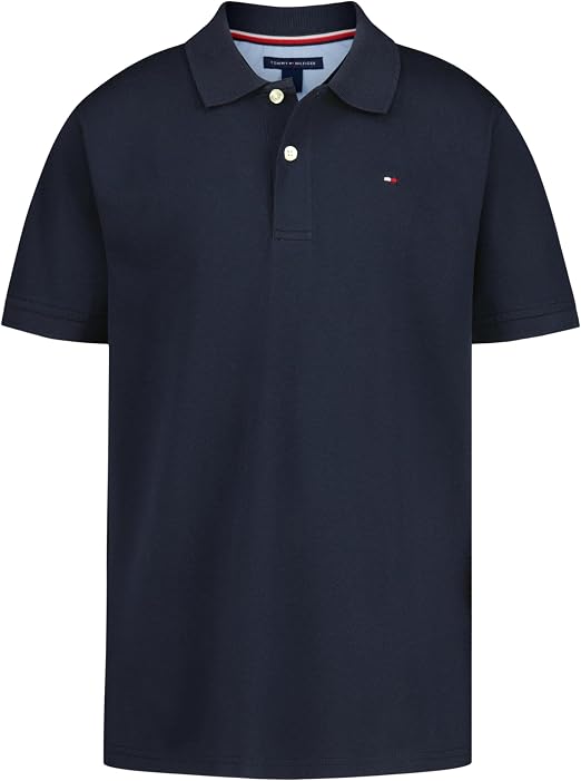 Tommy Hilfiger Boys' Short Sleeve Polo Shirt – Soft Pique Fabric