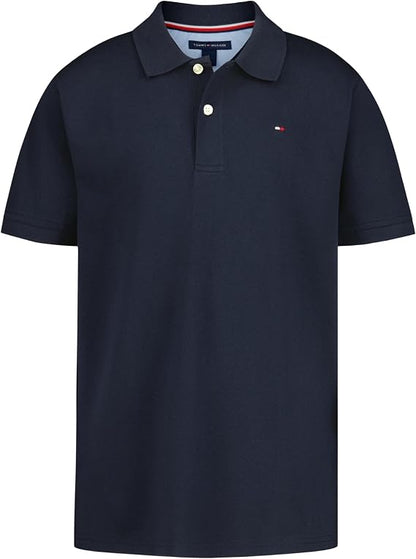 Tommy Hilfiger Boys' Short Sleeve Polo Shirt – Soft Pique Fabric