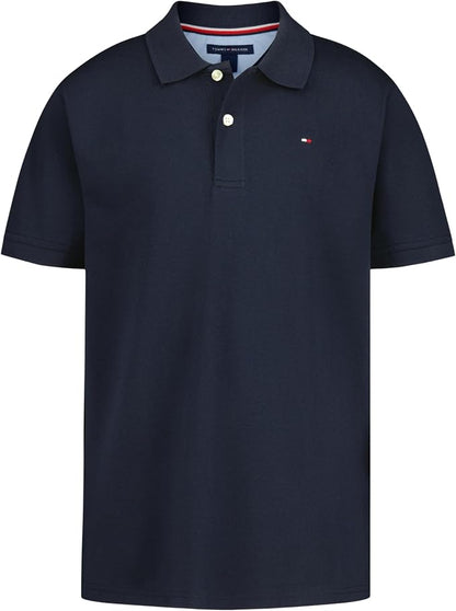 Tommy Hilfiger Boys' Short Sleeve Polo Shirt – Soft Pique Fabric