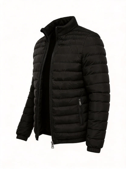 Men's Lightweight Windproof Casual Jacket with Stand Collar