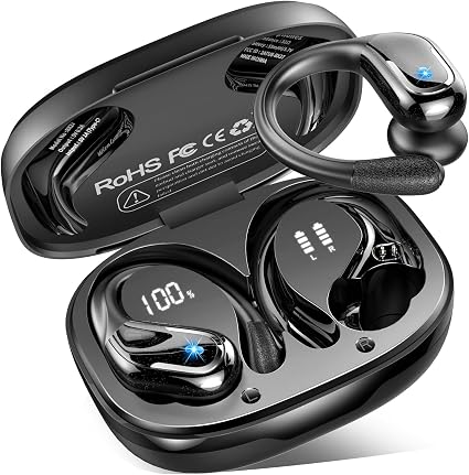 Անլար սպորտային ականջակալներ Bluetooth 5.4՝ 75 ժամ աշխատաժամանակով