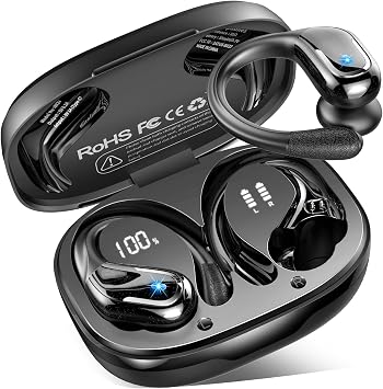 Անլար սպորտային ականջակալներ Bluetooth 5.4՝ 75 ժամ աշխատաժամանակով