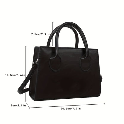 Trendy Square Handbag For Women, Simple Mini Crossbody Bag, Minimalist Top Handle Shoulder Bag Purse