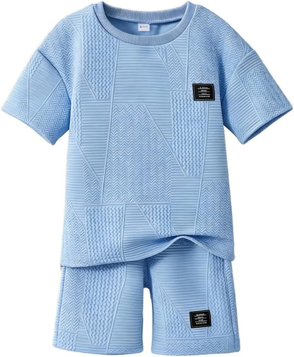 Boys Summer Short Sleeve Top & Shorts Set Casual Outfit