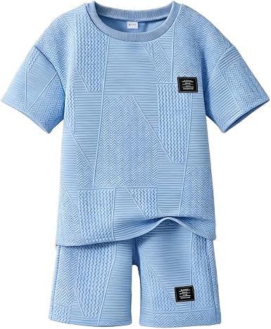 Boys Summer Short Sleeve Top & Shorts Set Casual Outfit