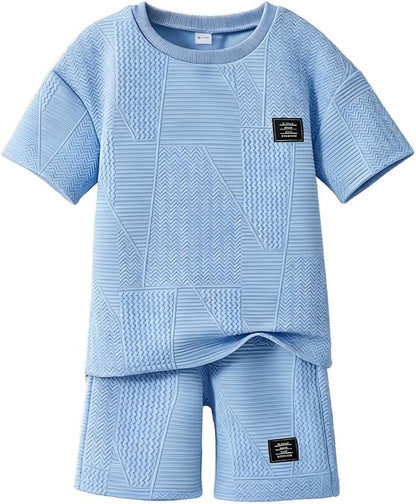 Boys Summer Short Sleeve Top & Shorts Set Ages 6-12