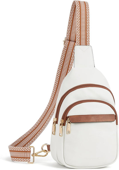Women's Leather Sling Crossbody Bag - Travel Fanny Pack