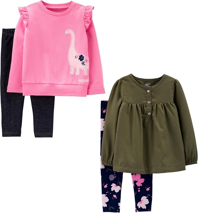 Simple Joys Girls 4-Piece Playwear Set - Soft & Versatile