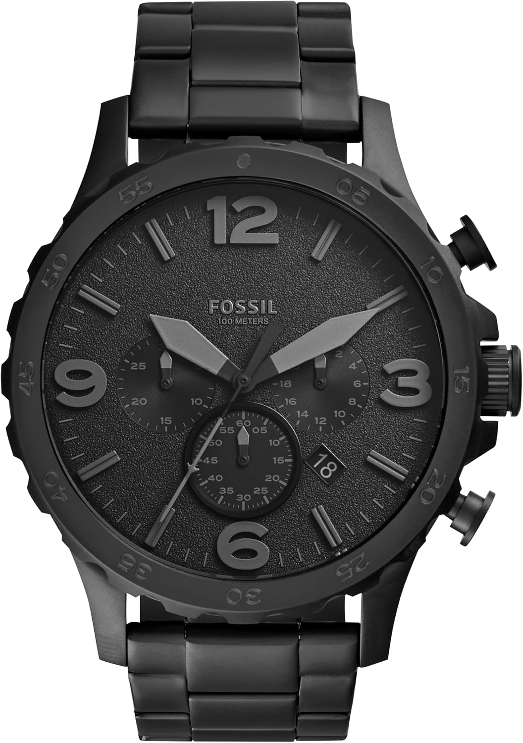 Fossil Nate Men's Oversized Stainless Steel Chronograph Watch