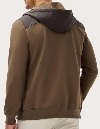 JMIERR Men's Lightweight Colorblock Zip Hoodie Jacket