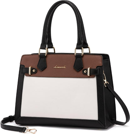 LOVEVOOK Women's PU Leather Tote Satchel Handbag