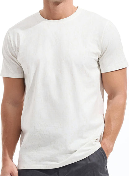Men's Cotton Crew Neck T-Shirts - Lightweight Summer Tees S-4XL