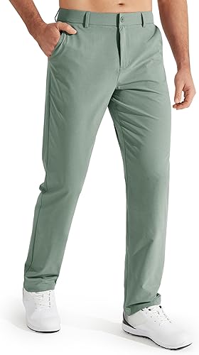 Men's Stretch Golf Pants Lightweight Casual Work Trousers
