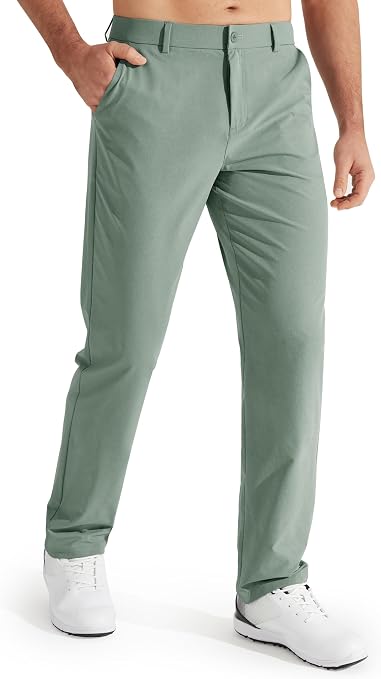 Men's Stretch Golf Pants Lightweight Casual Work Trousers