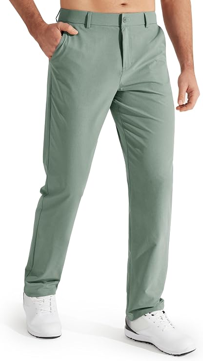 Men's Stretch Golf Pants Lightweight Casual Work Trousers