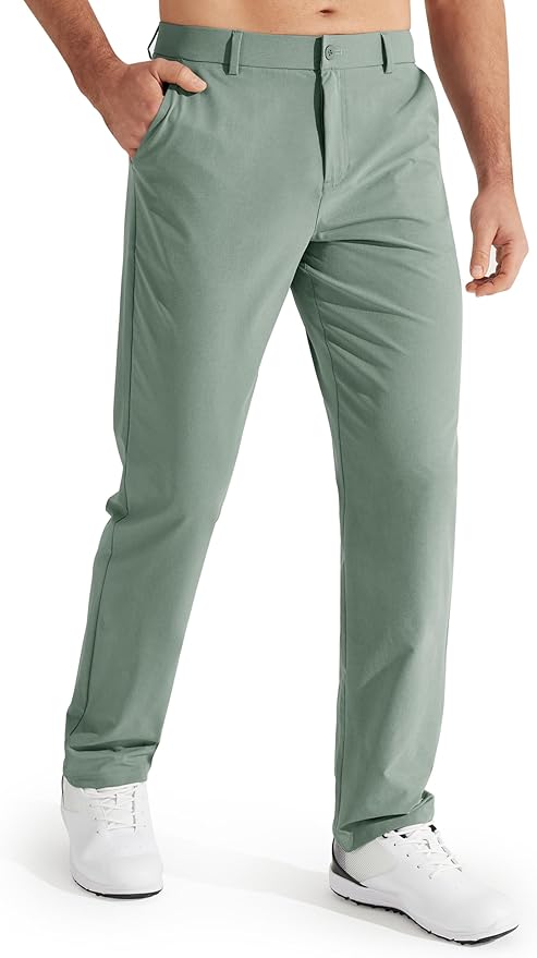 Men's Stretch Golf Pants Lightweight Casual Work Trousers