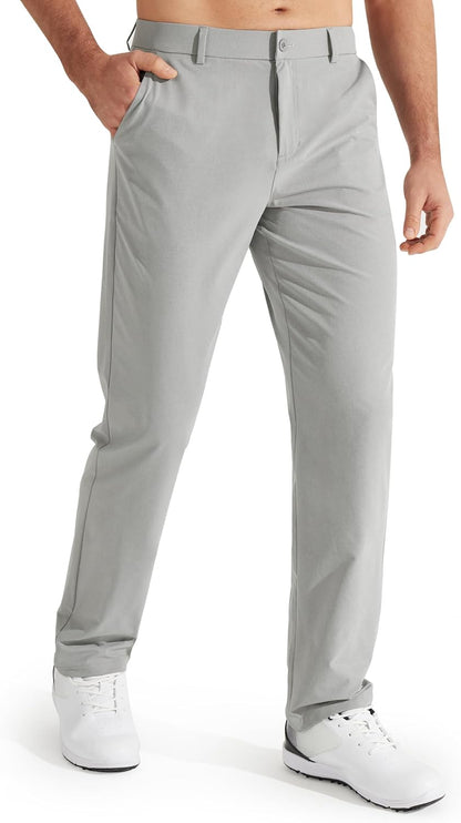Men's Stretch Golf Pants Lightweight Casual Work Trousers