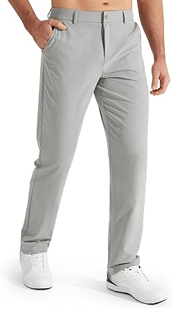 Men's Stretch Golf Pants Lightweight Casual Work Trousers