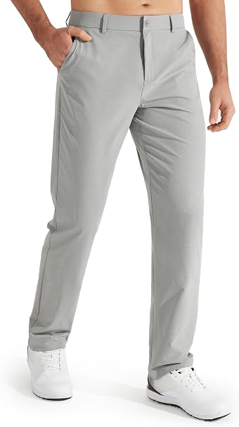 Men's Stretch Golf Pants Lightweight Casual Work Trousers