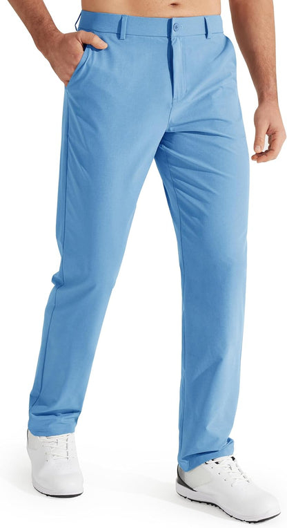 Men's Stretch Golf Pants Lightweight Casual Work Trousers