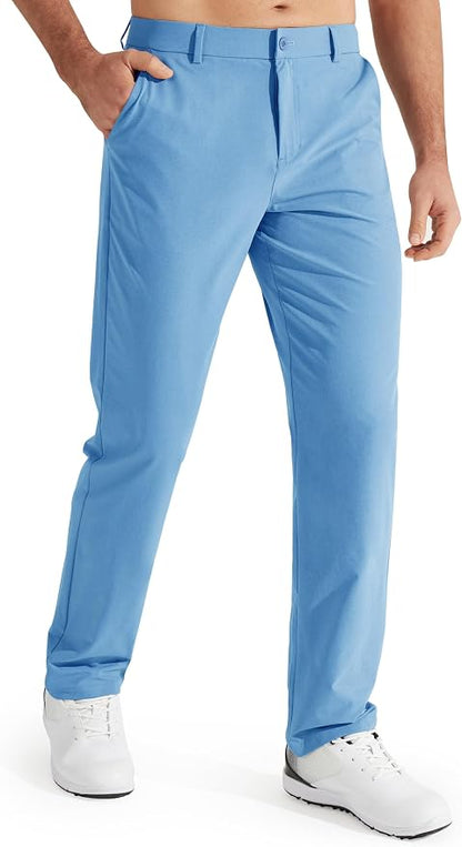 Men's Stretch Golf Pants Lightweight Casual Work Trousers
