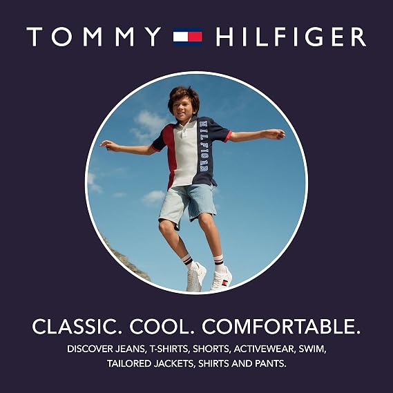 Tommy Hilfiger Boys' Short Sleeve Polo Shirt – Soft Pique Fabric