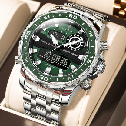 Men's Streetwear Digital Watch with Luminous Dual Display