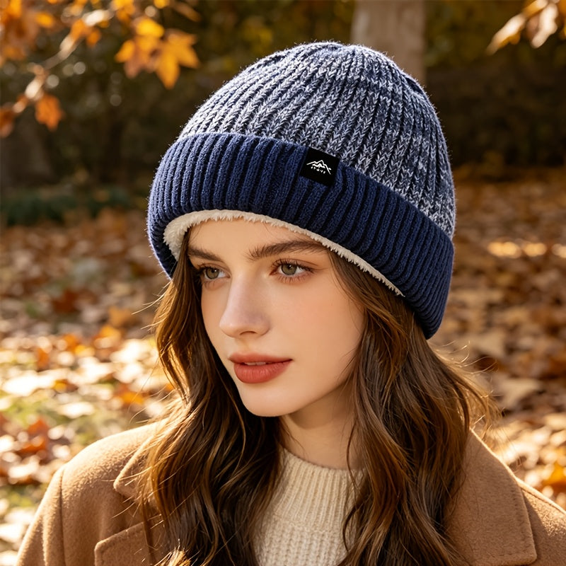 Unisex Outdoor Fleece Knit Hat for Fall and Winter