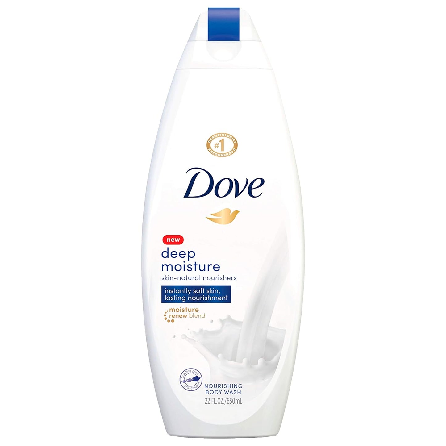 Dove Body Wash with Pump Deep Moisture for Dry Skin Moisturizing Skin Cleanser with 24Hr Renewing Micromoisture Nourishes the Driest Skin 30.6 Oz