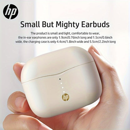 HP True Wireless Earbuds, Lightweight In-Ear Headphones with a Built-In Microphone, Offering Immersive Premium Sound And a Long-Range Connection, Complete with a Charging Case - Suitable for Both Iphone And Android Devices.