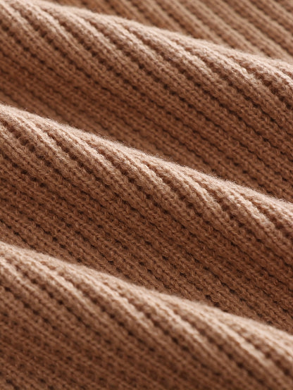 Men'S Color-Blocked Jacquard Knit Warm Hoodie