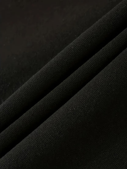 Men's New Year's Eve Fireworks Print Hooded Sweatshirt - Happy New Year Back Design with Adjustable Drawstring Hood, Loose Fit Streetwear Pullover, Warm Winter Casual Sweater for Parties & Casual Attire (Machine Washable), Re